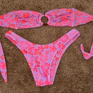 Kulani Kinis Pink and Purple Floral Bikini